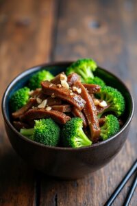 asian beef stir fry dish