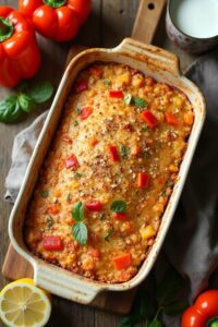 baked salmon with peppers