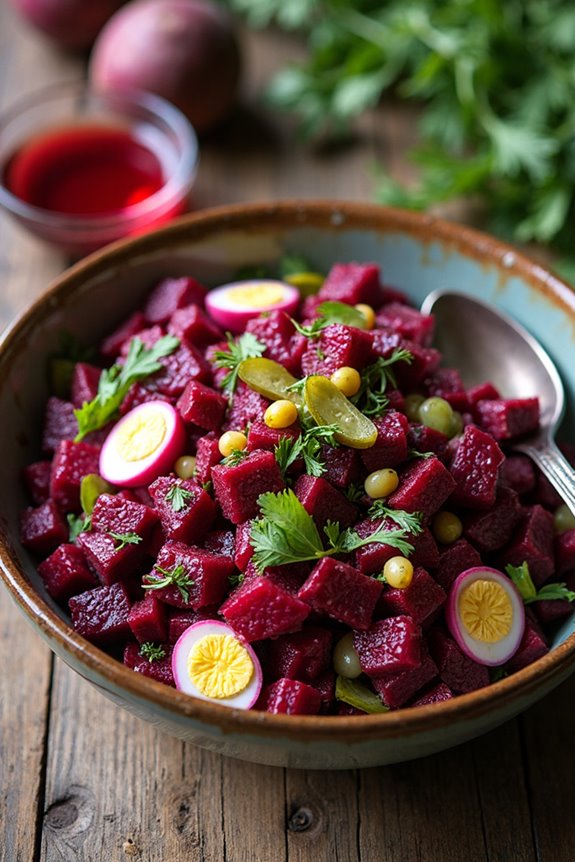 beet salad with tangy dressing