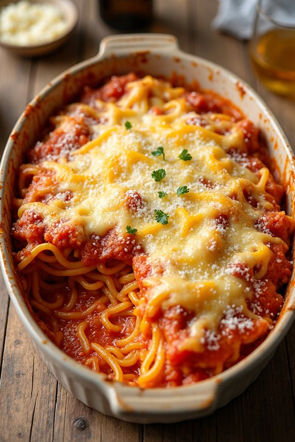 cheesy baked spaghetti recipe