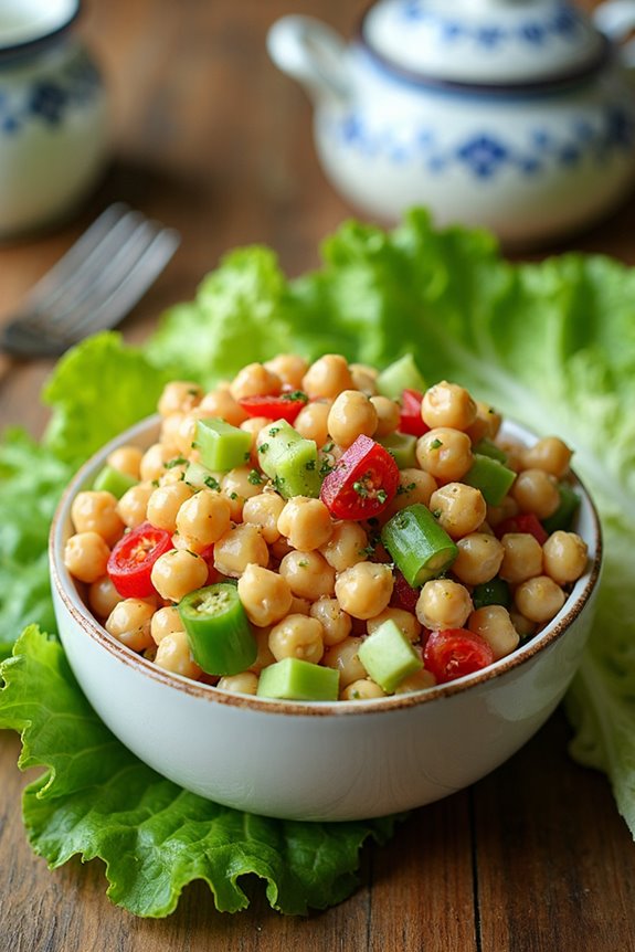 chickpea salad with mediterranean flavors