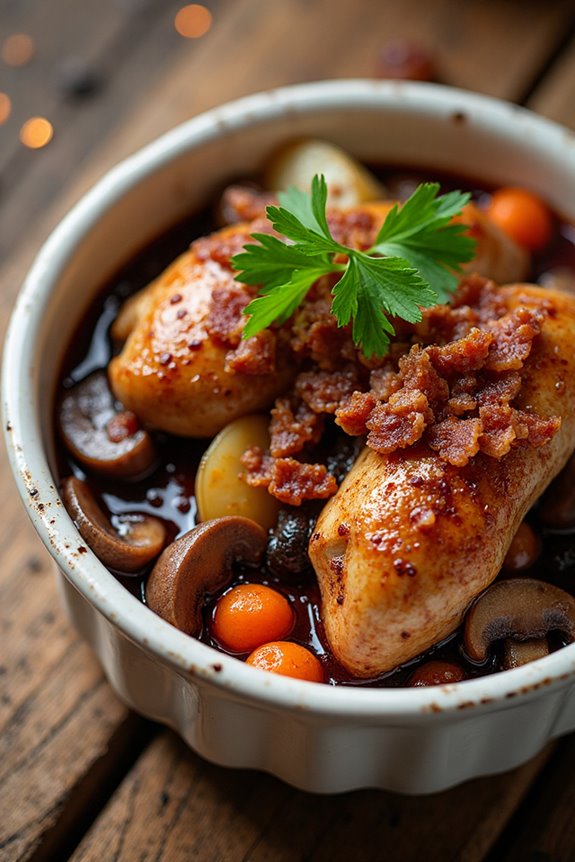 classic chicken cooked wine