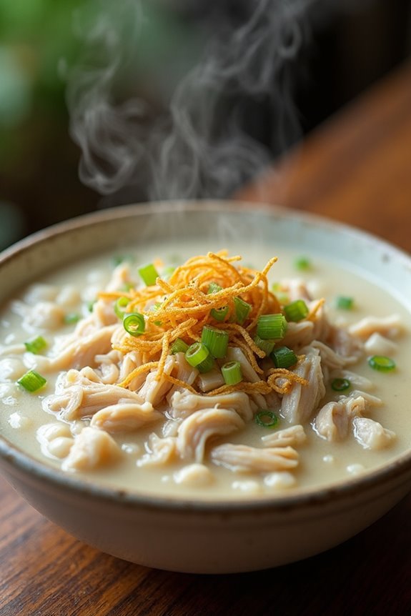 comforting asian chicken congee