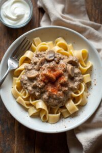 comforting beef stroganoff recipe