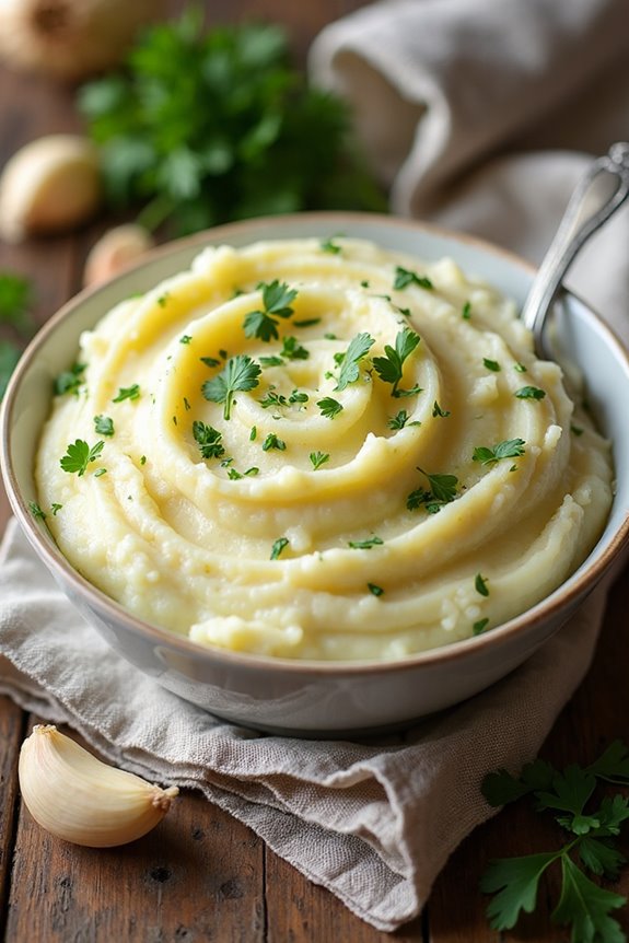 comforting garlic mashed potatoes