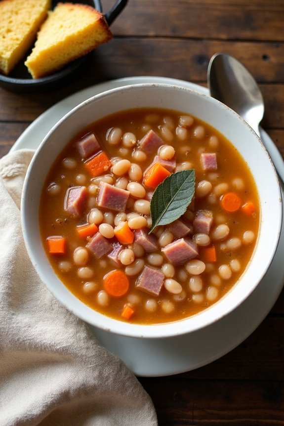 comforting ham and beans