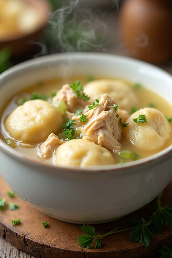 comforting homemade chicken dumplings