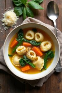 comforting italian tortellini soup
