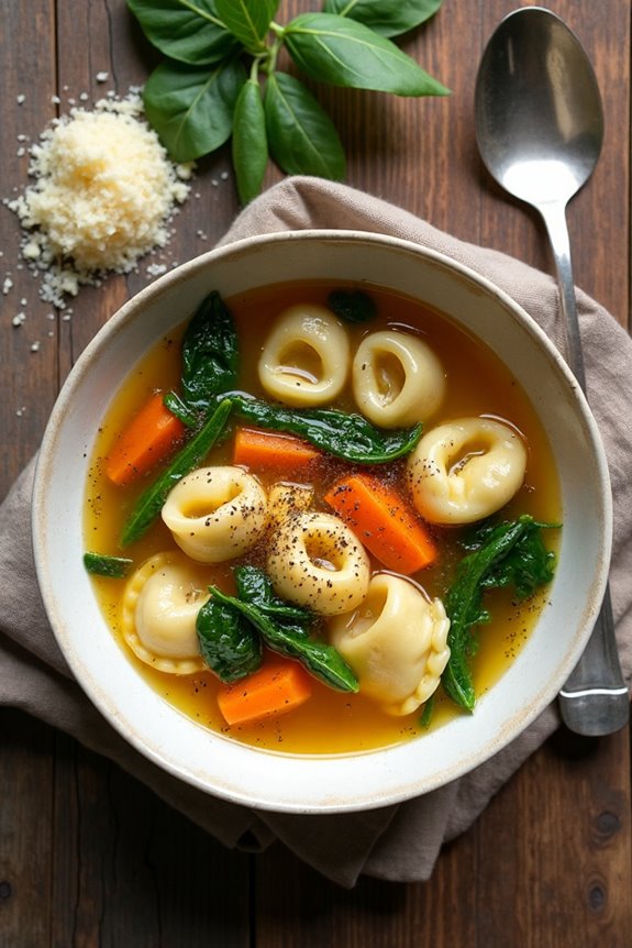 comforting italian tortellini soup