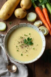 comforting potato leek soup