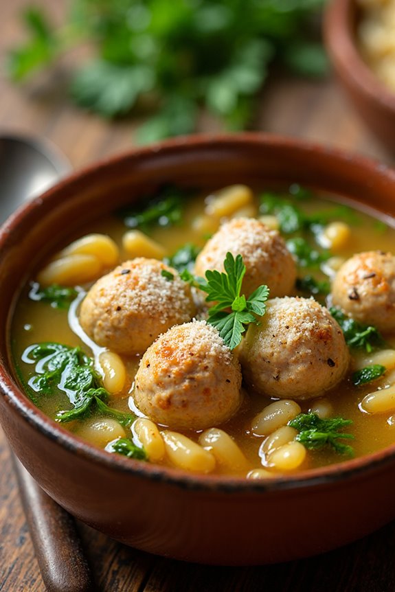 cozy italian meatball soup