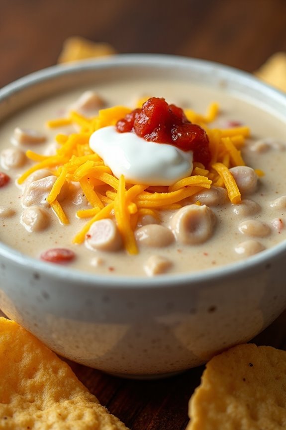 cozy white chicken chili preparation