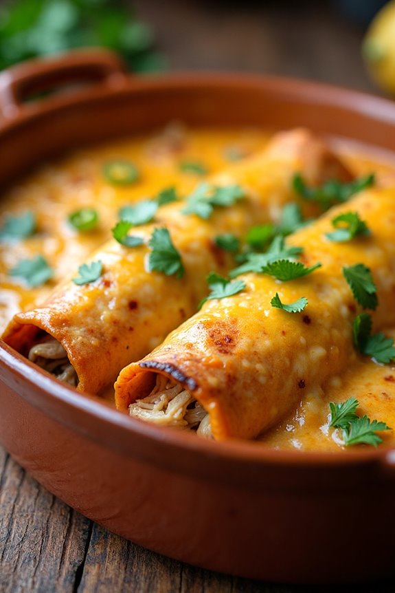 creamy chicken enchiladas recipe