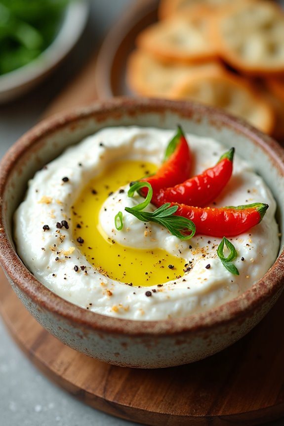 creamy feta pepper dip