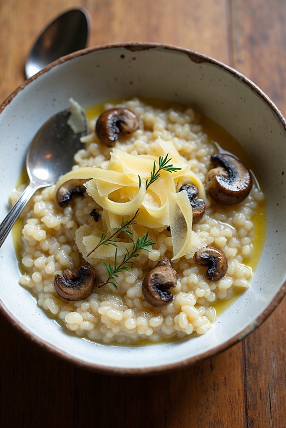 creamy mushroom risotto recipe