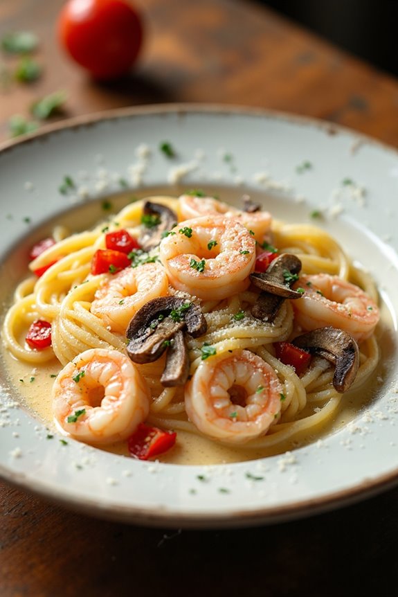 creamy parmesan shrimp alfredo