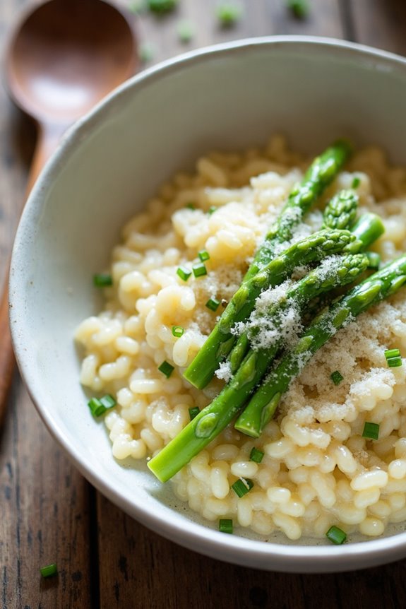 creamy risotto with asparagus