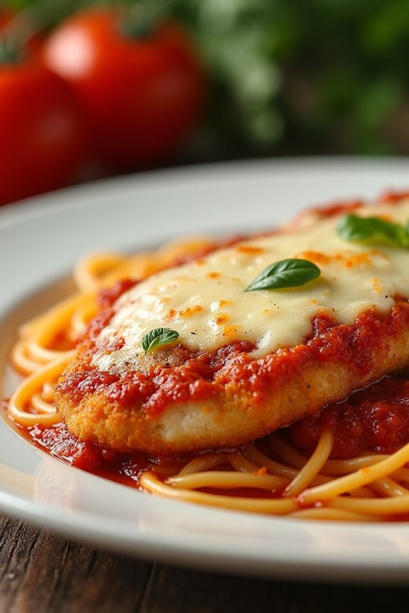 crispy chicken with cheese