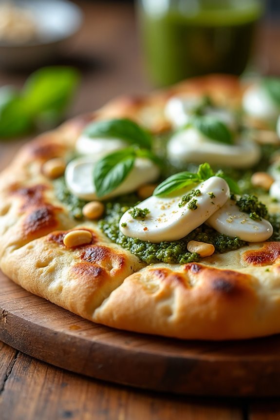 crispy creamy flavorful pizza