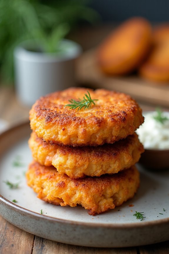 crispy golden salmon croquettes