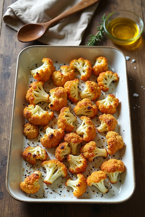crispy oven roasted cauliflower
