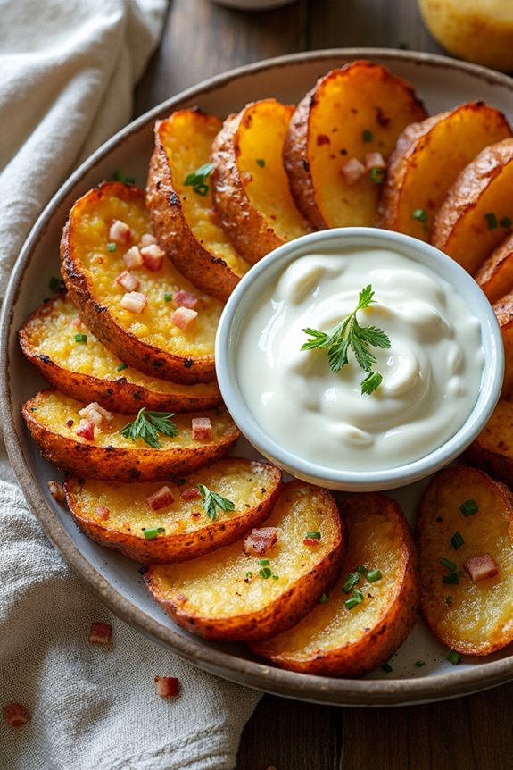 crispy potato skins appetizer