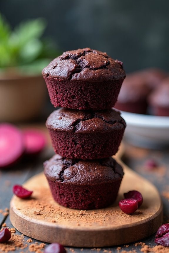 delicious chocolate beetroot muffins