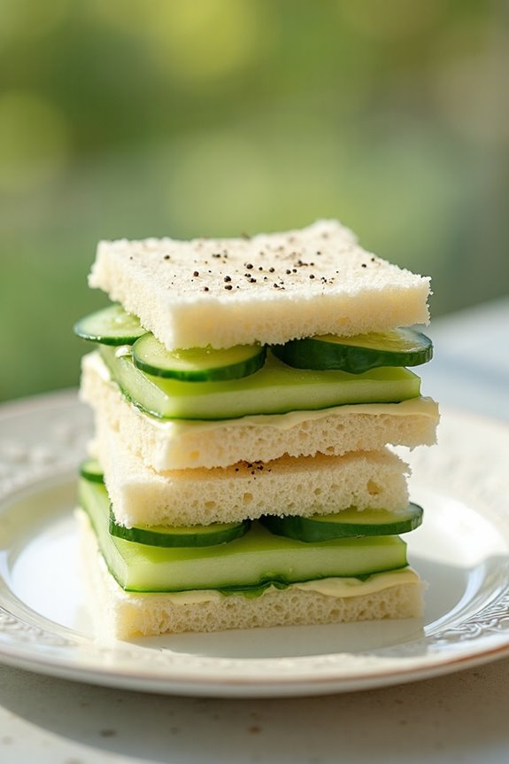 elegant cucumber tea sandwiches