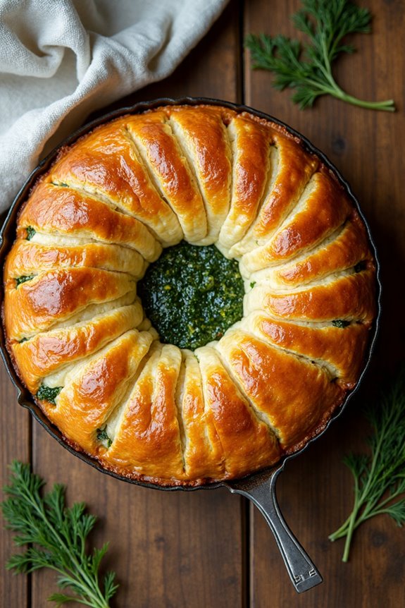 flaky spinach pastry delight