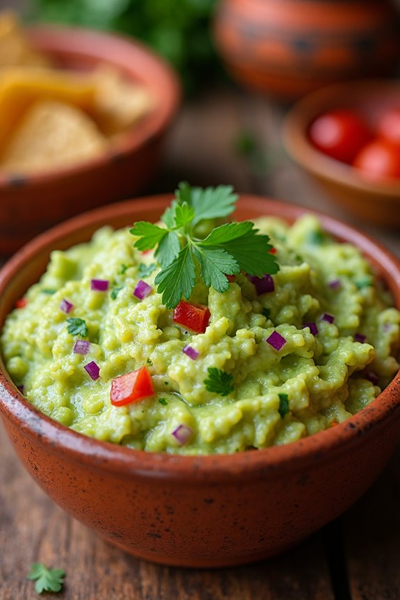fresh authentic mexican guacamole