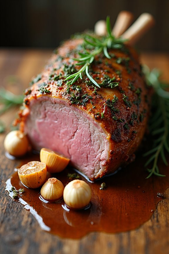 garlic herb crusted lamb recipe