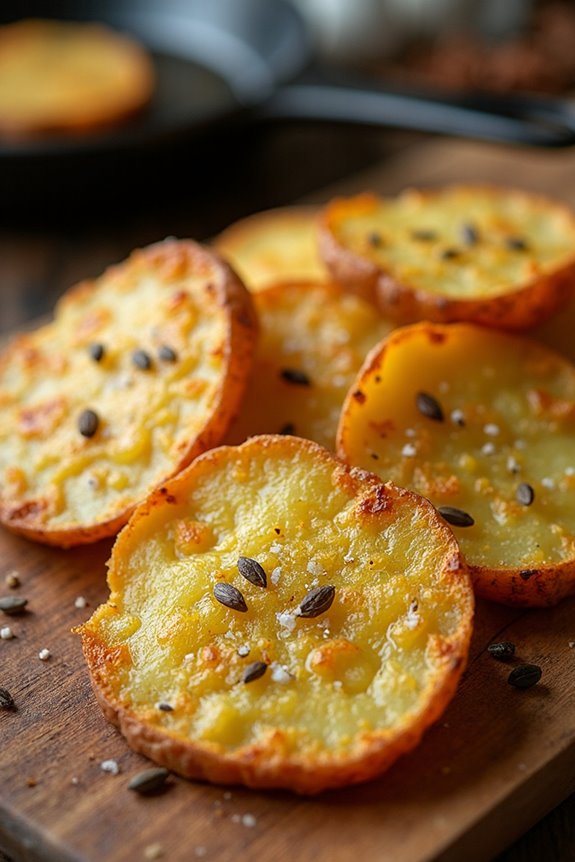 golden crispy smashed potatoes