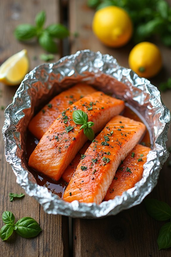 grilled salmon with glaze