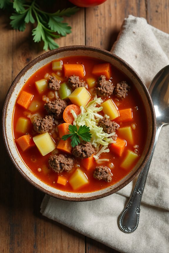 hearty hamburger soup recipe