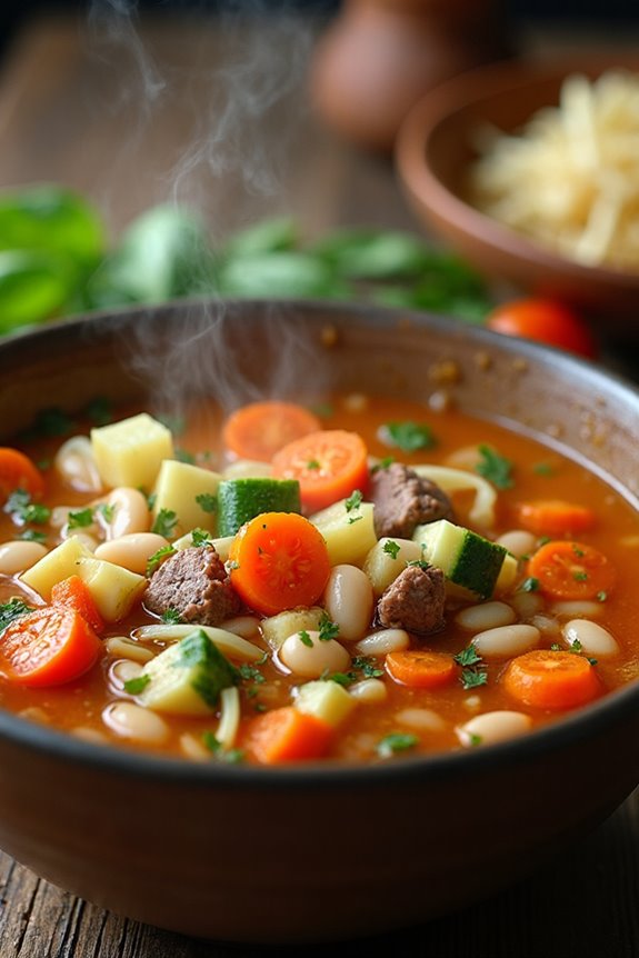 hearty homemade vegetable beef soup