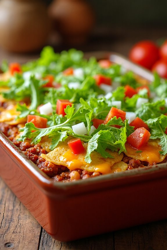 hearty mexican taco casserole