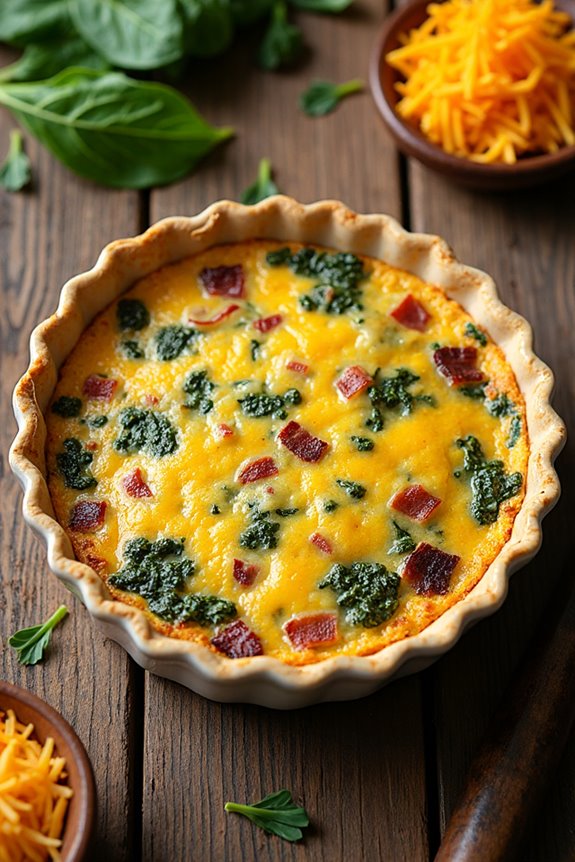 homemade spinach quiche recipe