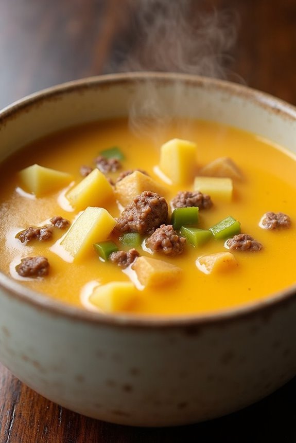 homestyle cheeseburger soup recipe
