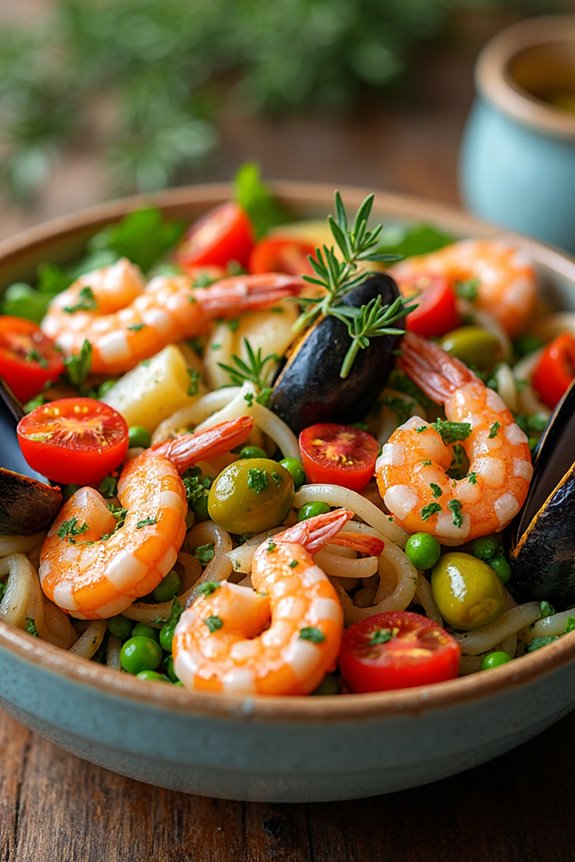 mediterranean seafood salad preparation