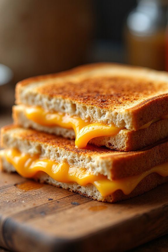 perfect golden brown grilled cheese