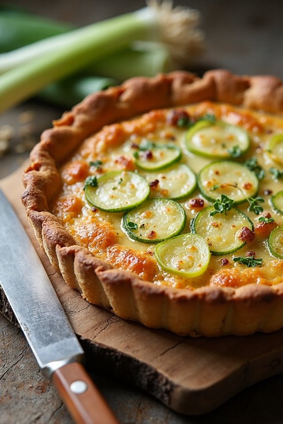 perfect rustic oat quiche