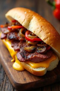 philly cheesesteak street food