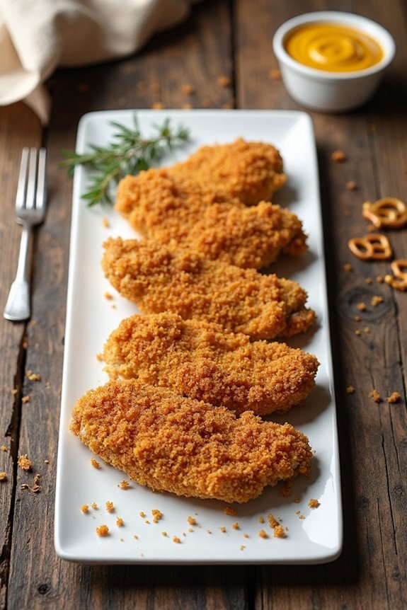 pretzel crusted mustard chicken recipe