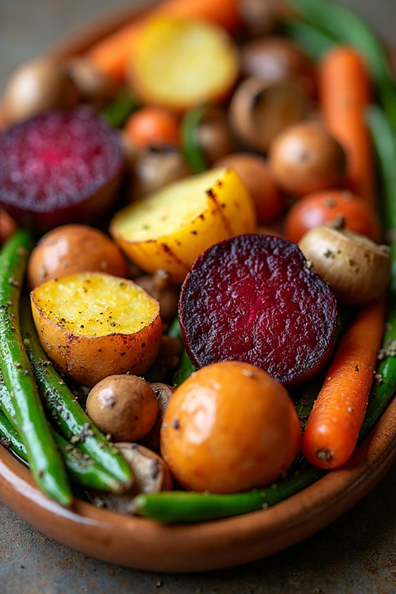 roasted colorful vegetable medley