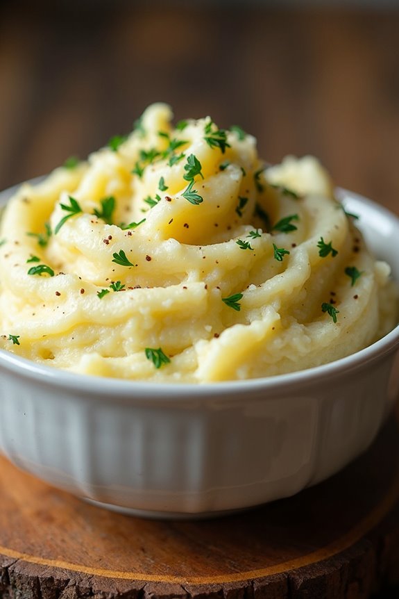 rustic garlic mashed potatoes