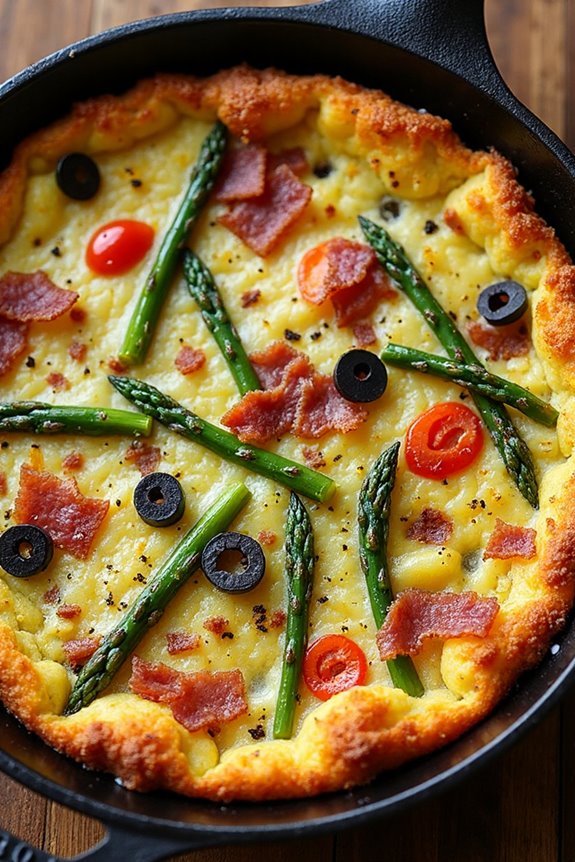 rustic mediterranean bacon frittata