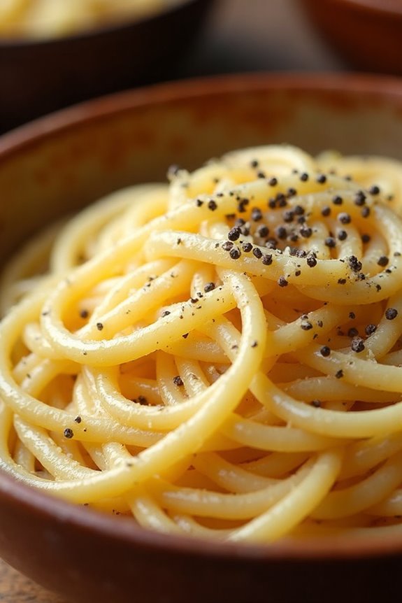 rustic roman cacio e pepe