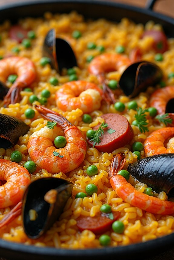 saffron spiced spanish paella recipe