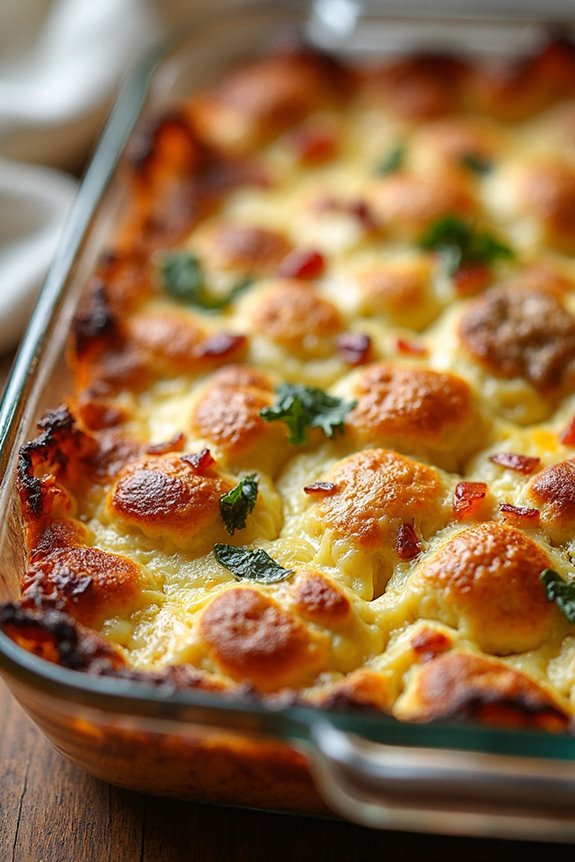 savory brie bagel strata