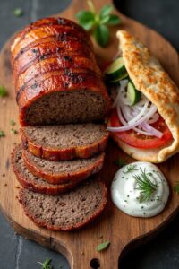 savory mediterranean lamb gyro